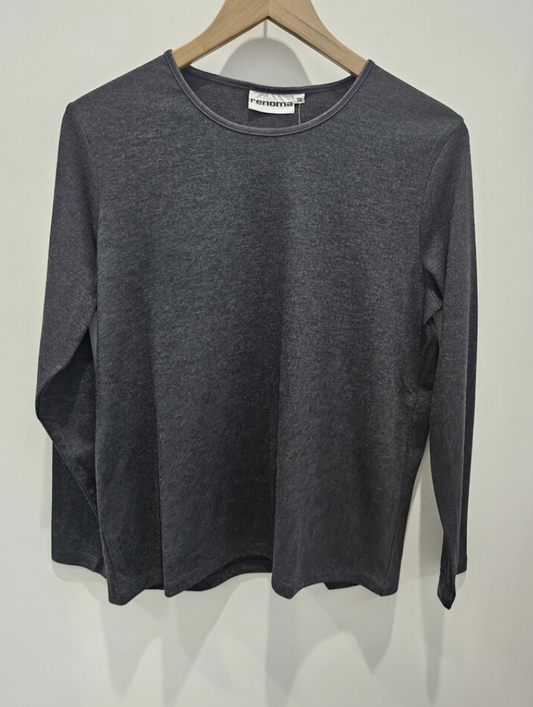 Satin trim long sleeve