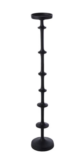 Ridged floor standing candle holder