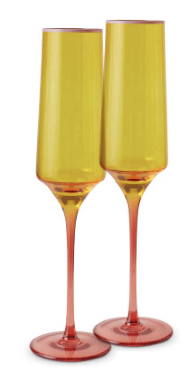 Tropical Punch Champagne Glass 2PK