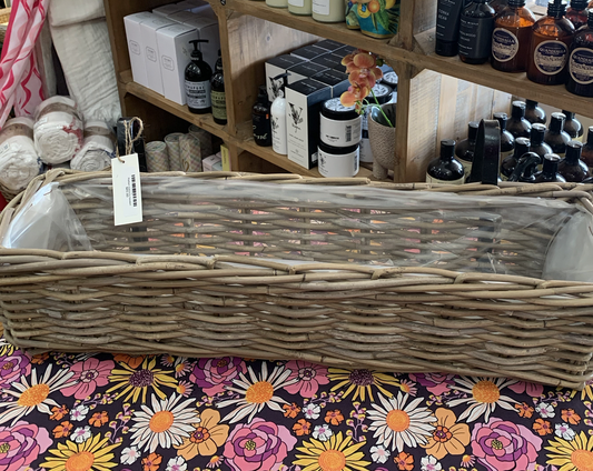 Rattan balcony basket