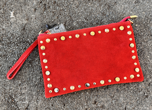 Italian Suede Clutch Bag