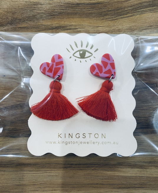 Terrazzo Heart Tassels