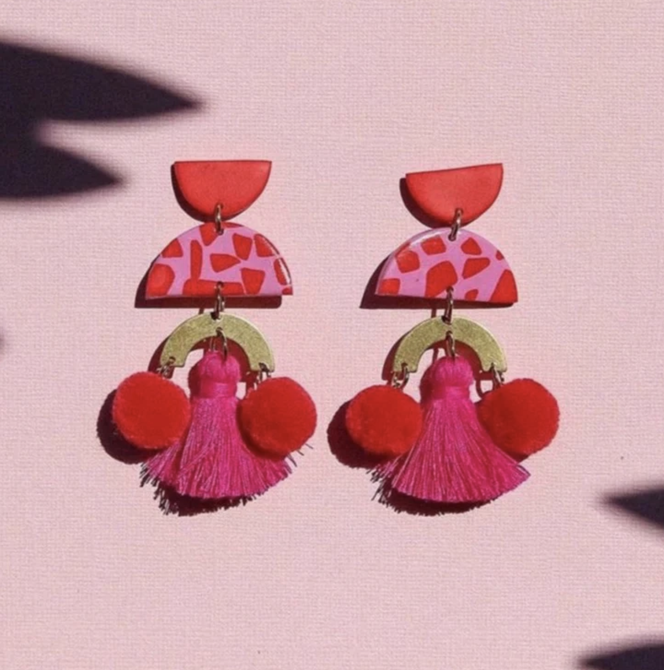 Red Pom Poms
