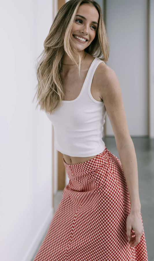Red Gingham Skirt