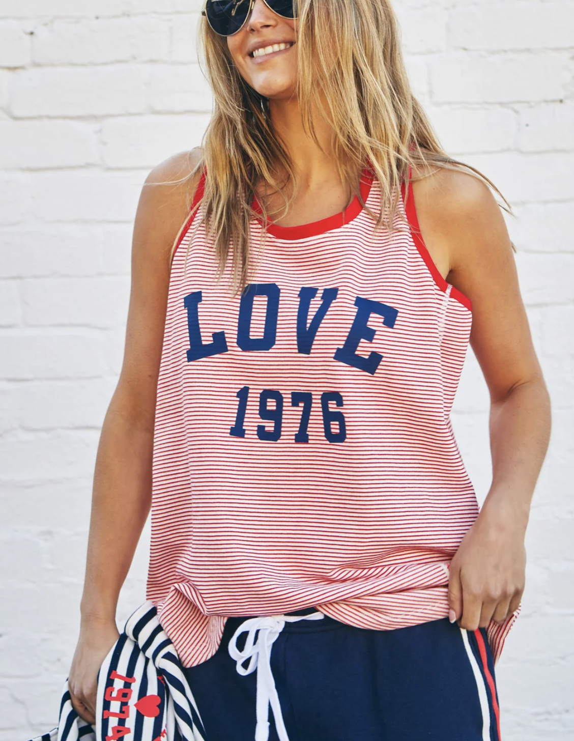 RETRO STRIPE TANK - RED/WHITE