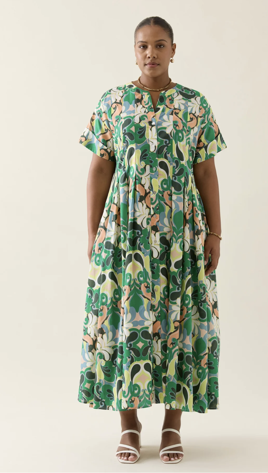 Aurora Pleat Maxi Dress