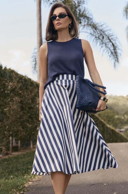 Elsie A Line Midi Skirt