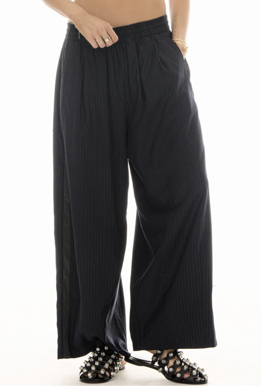 Harajuku Pin Stripe Tuxedo Wool Pants