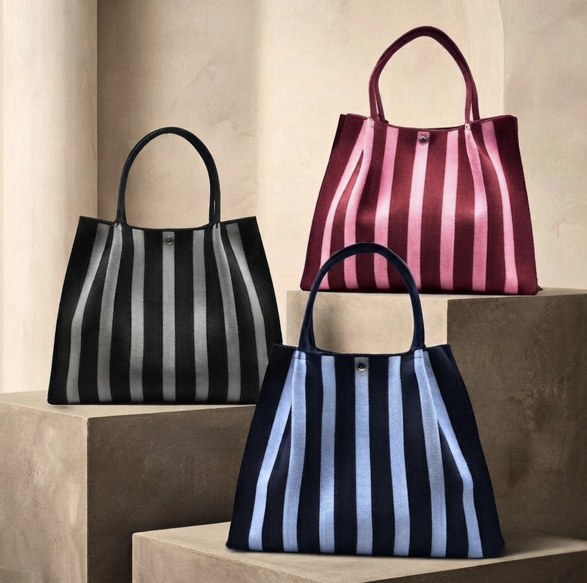 Verity Crossbody Striped Tote