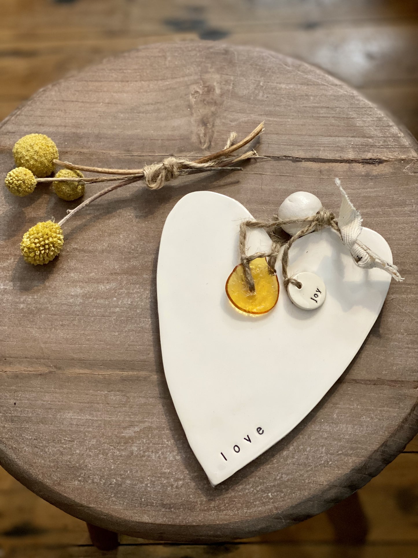 Ceramic Heart wall art "Love"