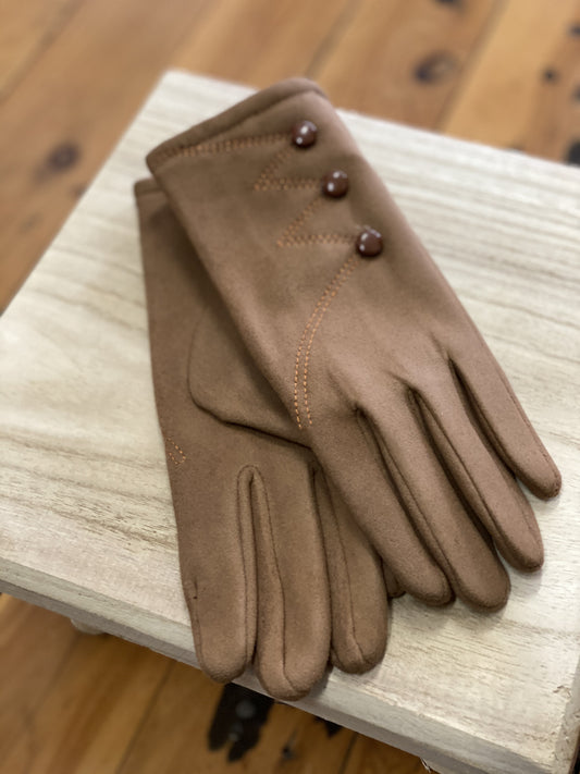 Caramel suede glove