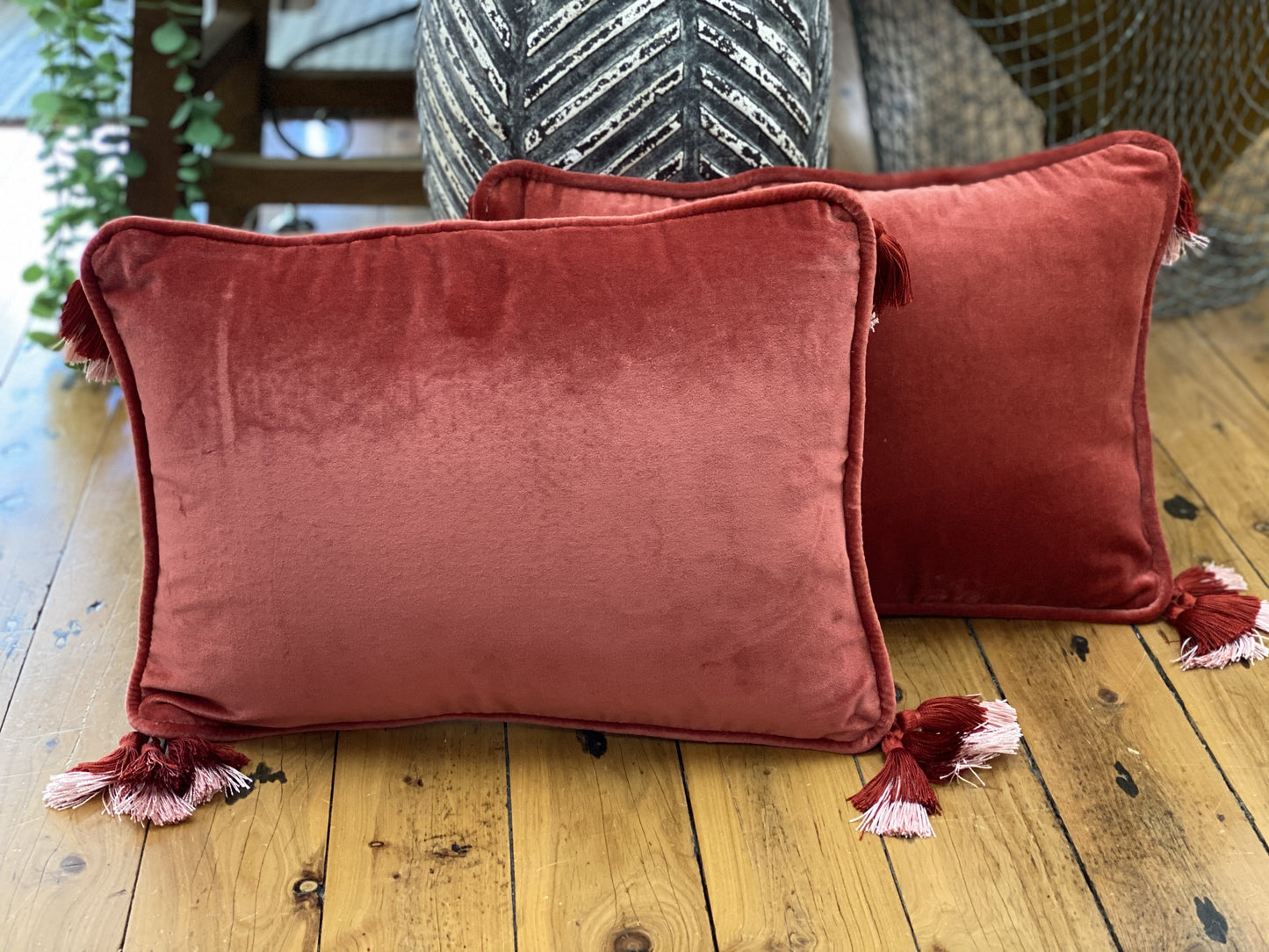 Velvet Cushion Rust