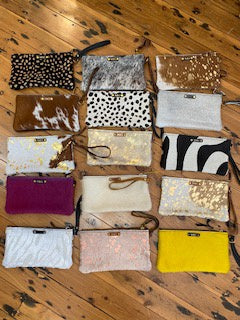 Genuine hide clutch