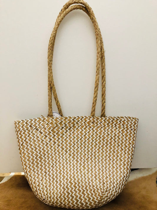 Woven basket bag