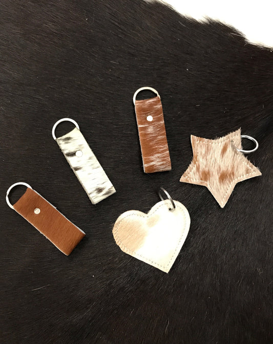 Cowhide Keyrings