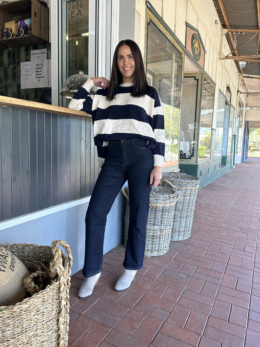 Indigo straight jean