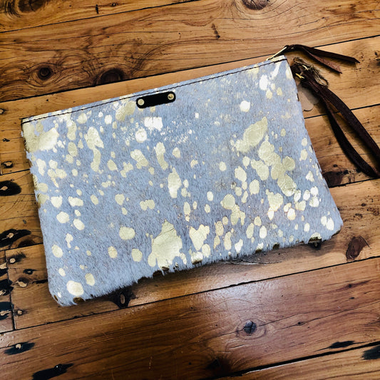 Cowhide clutch