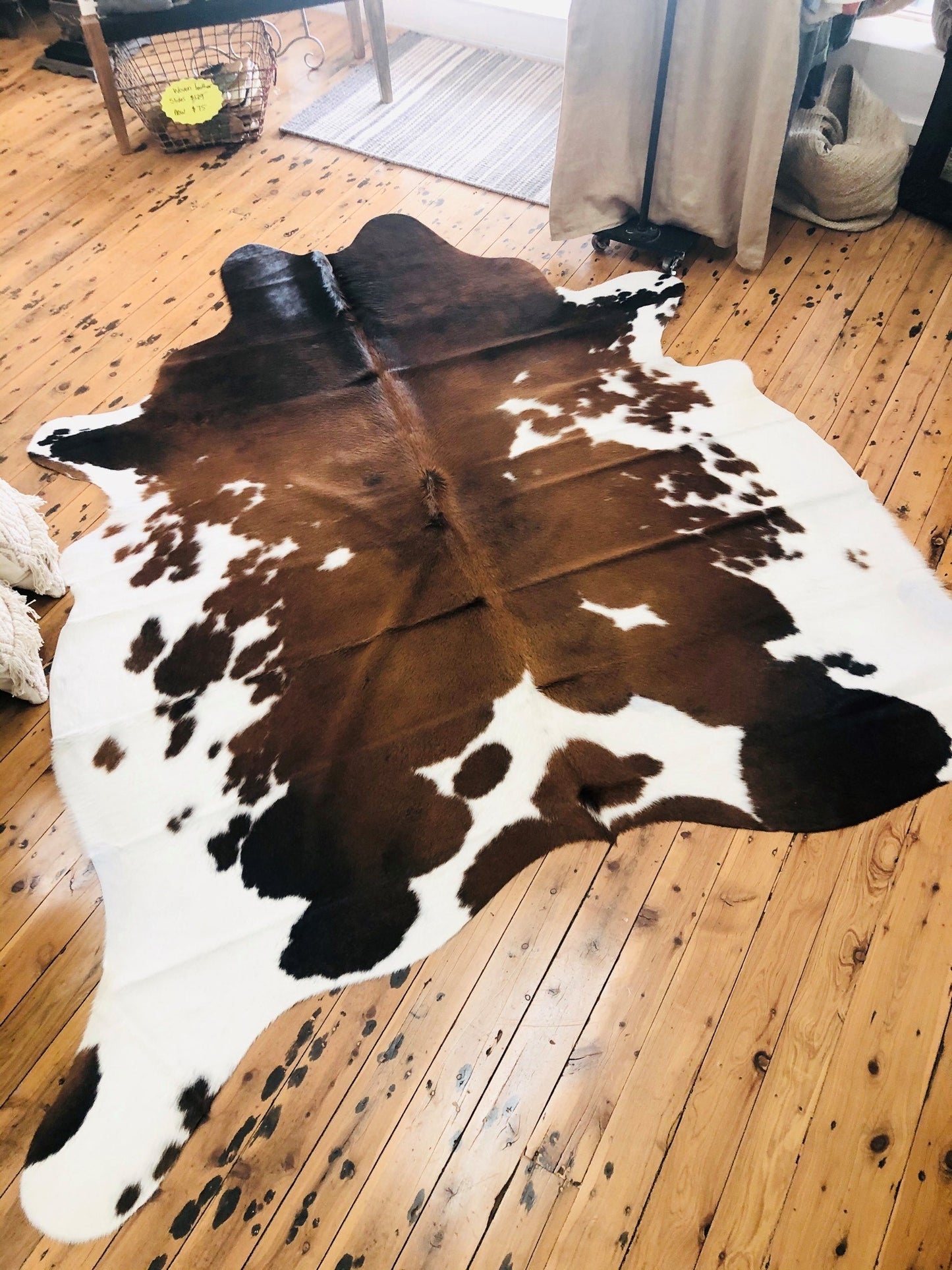 Reddish Brown Natural Cowhide Rug 3.45m