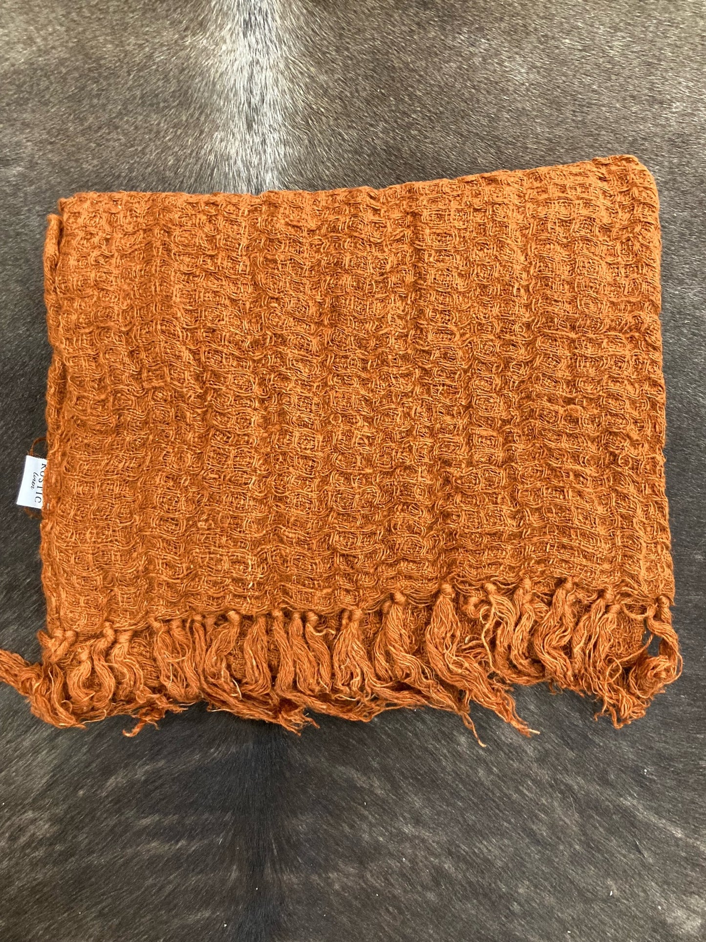 Waffle Rust Scarf