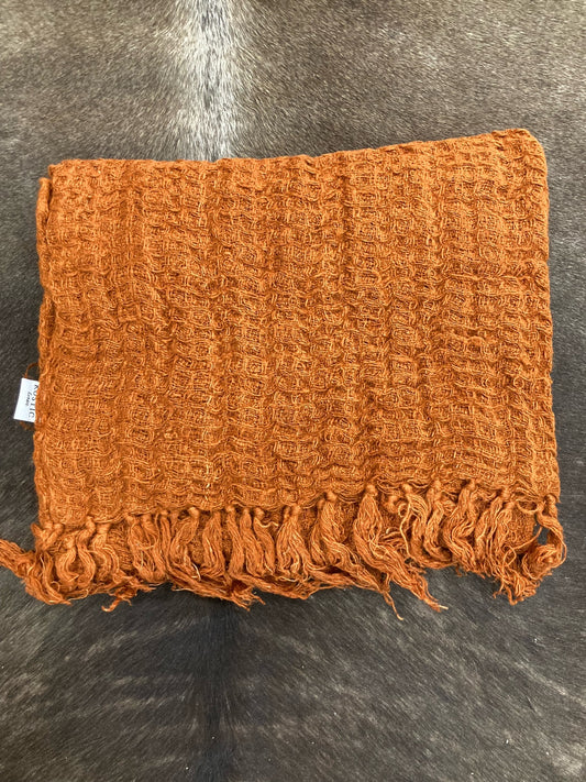 Waffle Rust Scarf