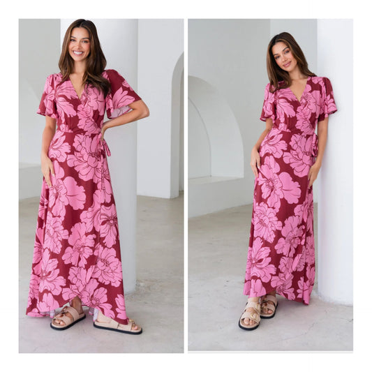 Full Bloom Wrap Dress