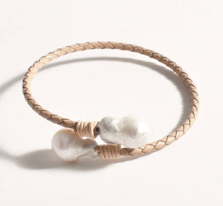 Plaited Freshwater Pearl Bracelet