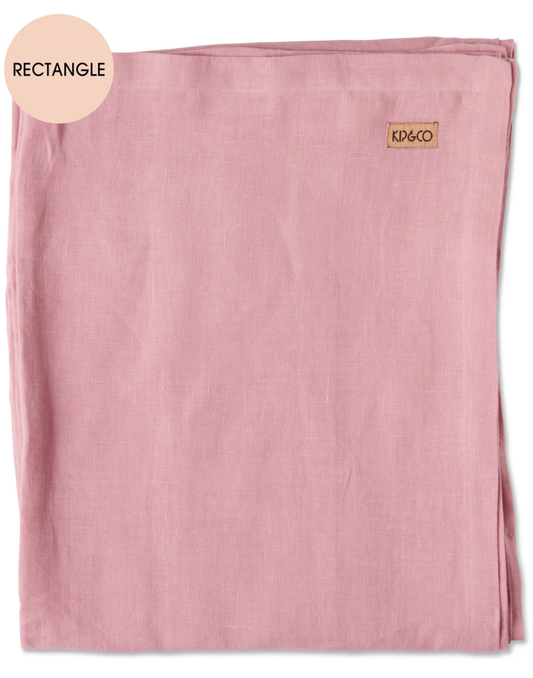 Peony Rectangular Linen Tablecloth