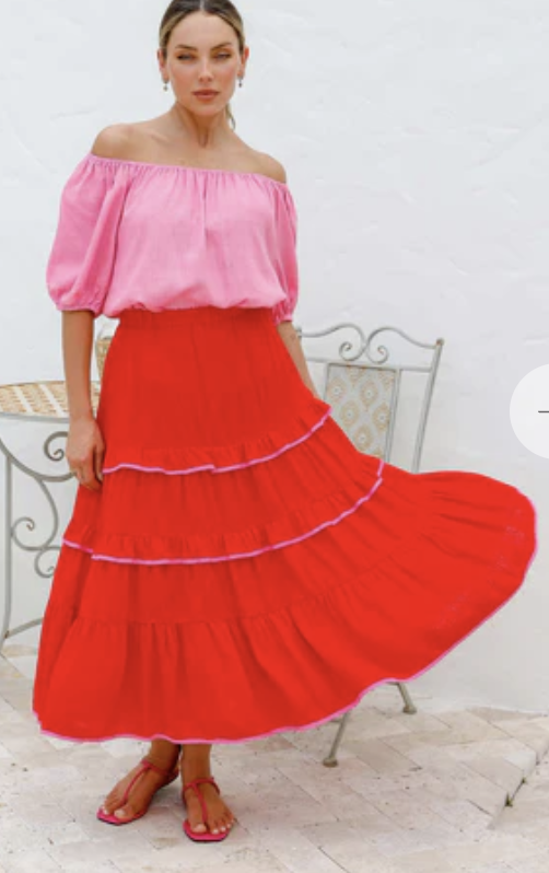 Red Frill Skirt