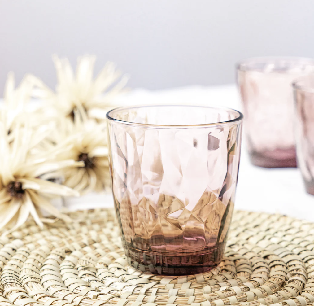 diamond Double Old fashioned Glass - Rock purple