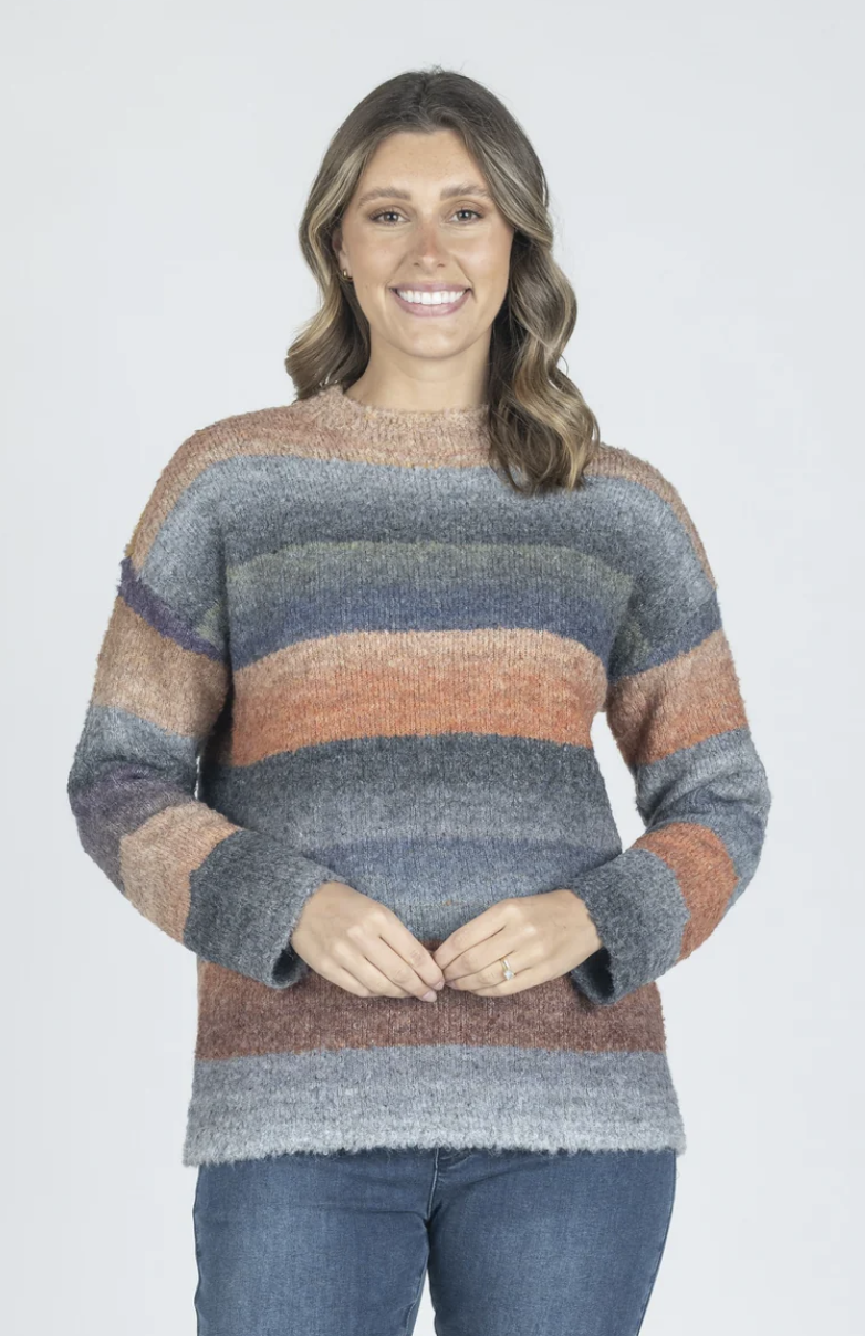 Stripe Boucle Pullover