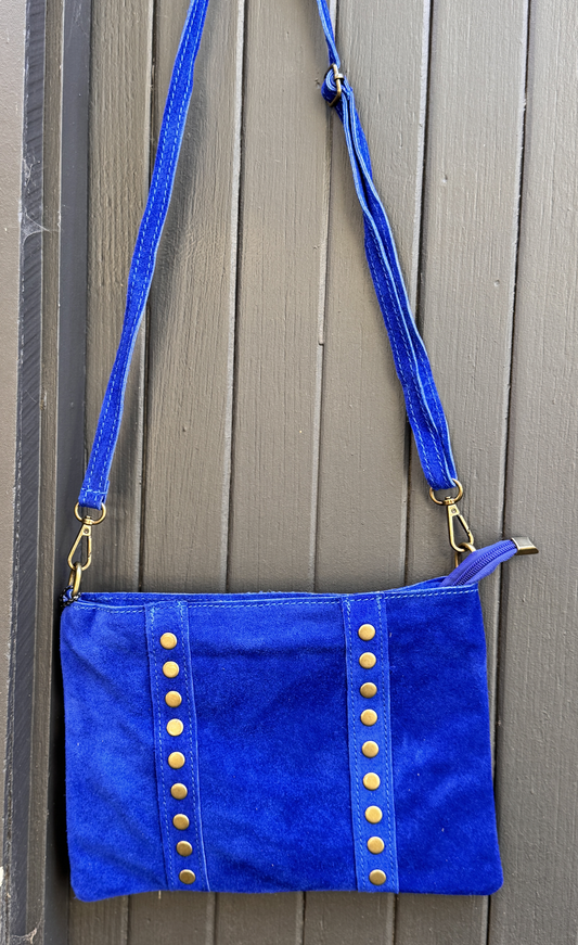 Celia Italian Leather Suede Bag