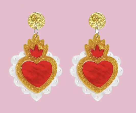 Crowned Heart Earrings