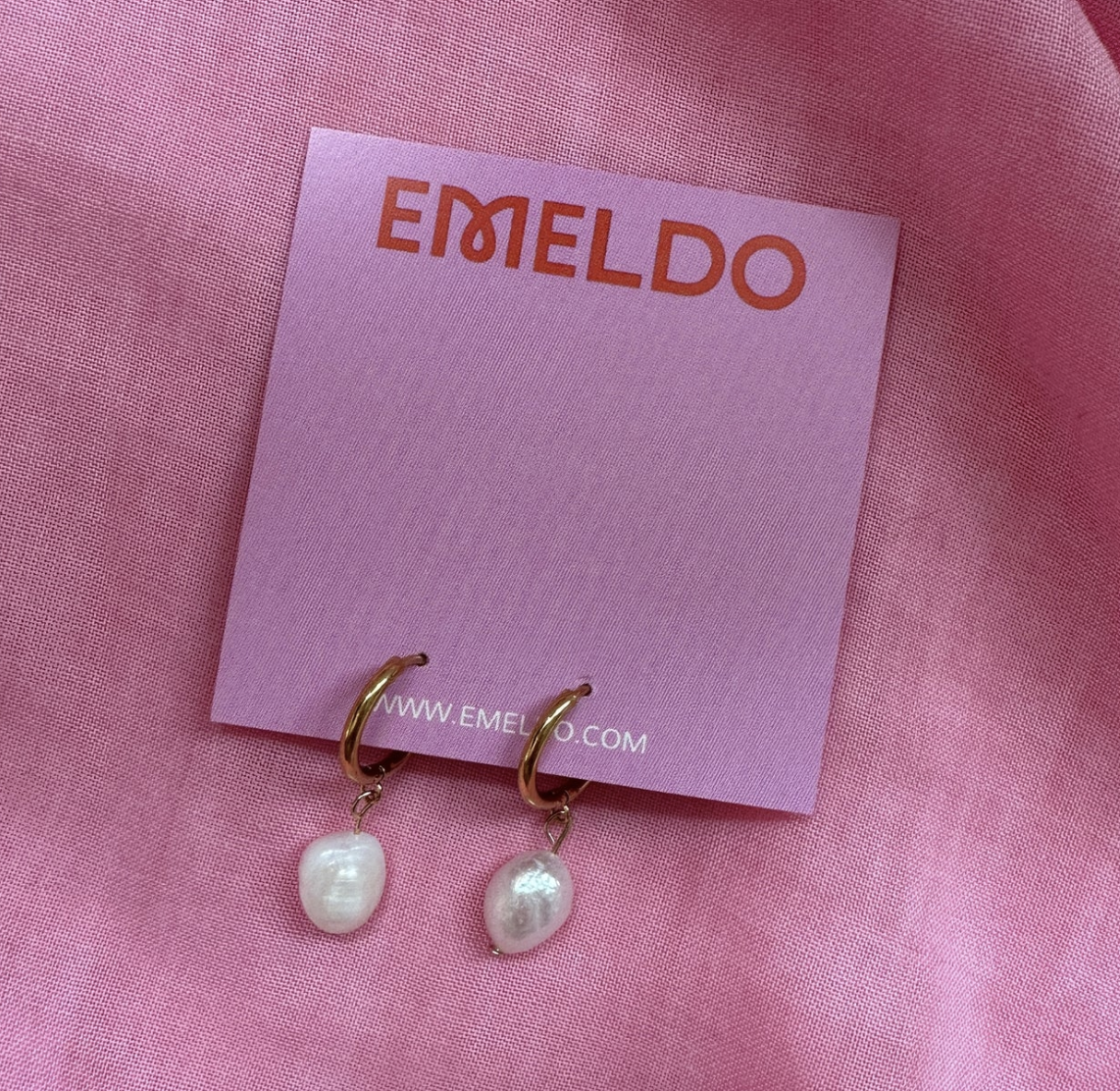 Basic Pearl Hoops