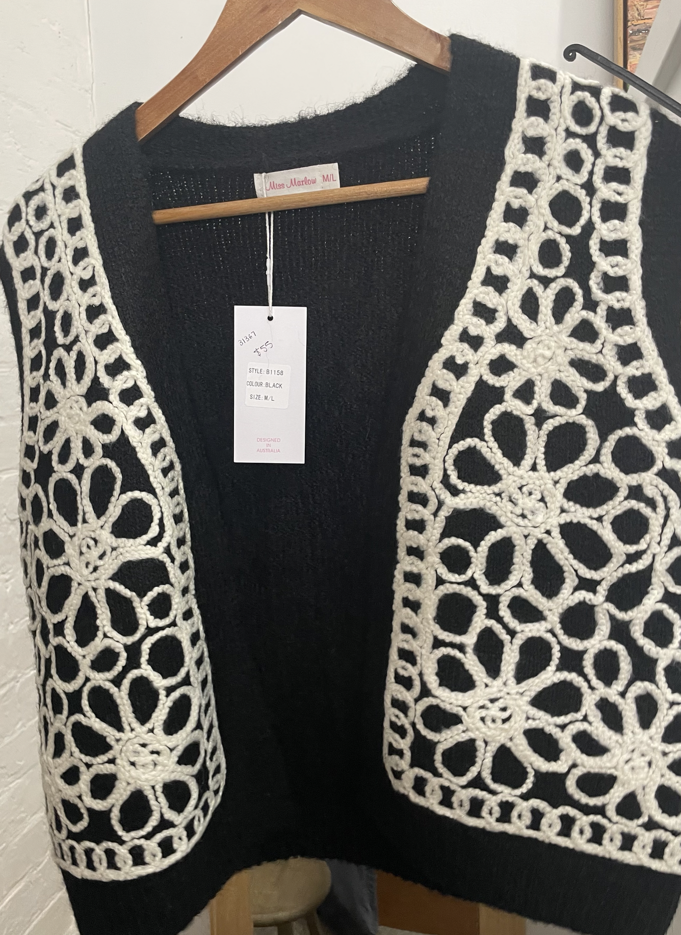 Crochet Wool Blend Vest