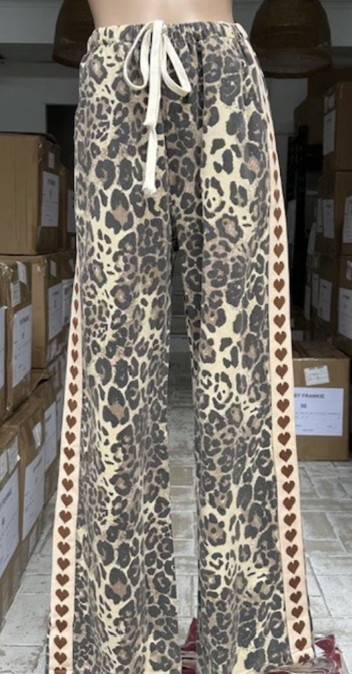 Leopard Heart Racer Jean