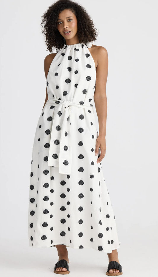 Lucia Woven Spot Dress