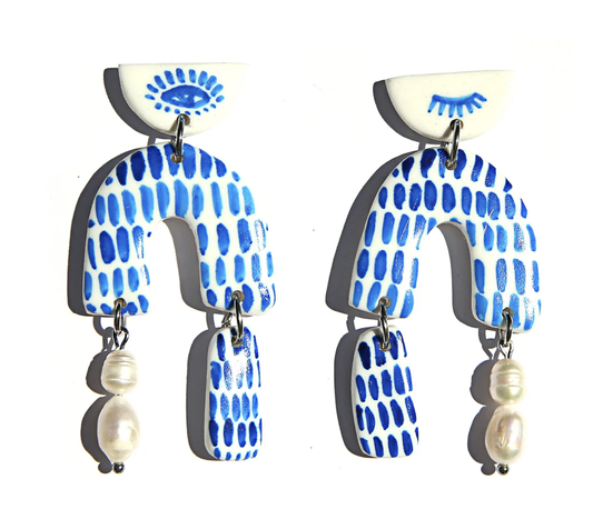 Blue Painted Shapes