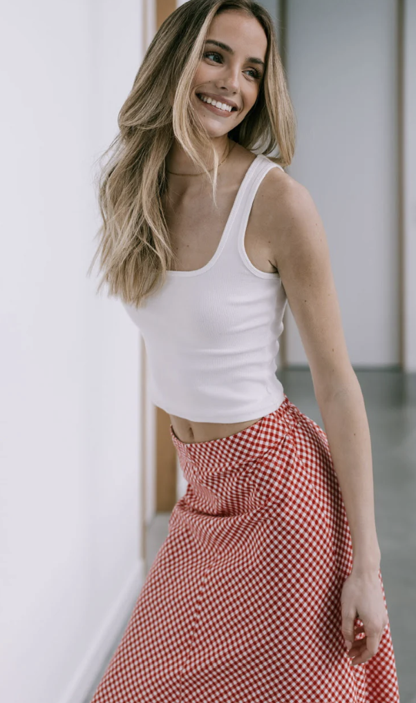 Red Gingham Skirt