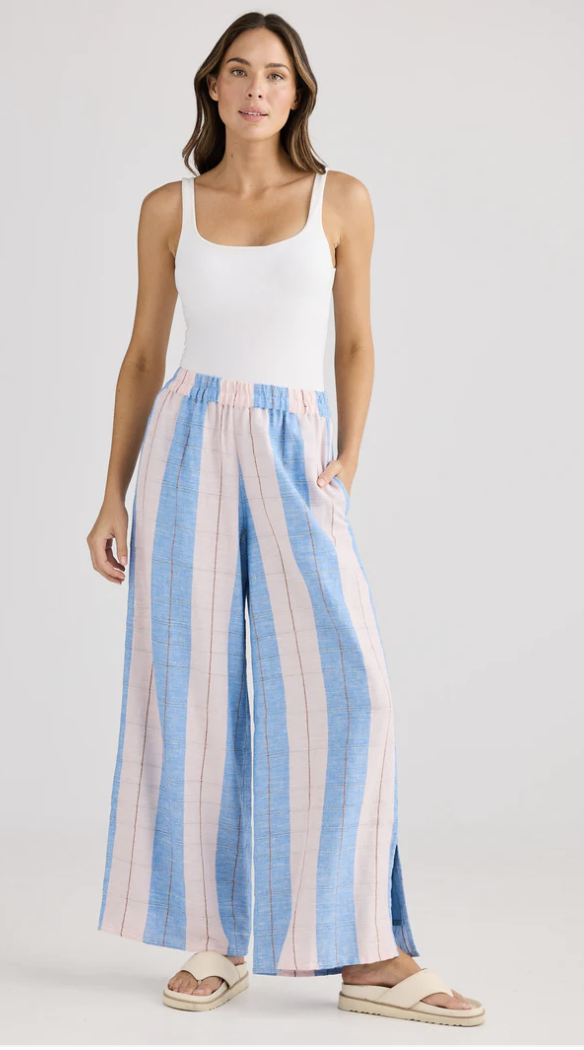Fly Away Pant - Blue Multi Stripe