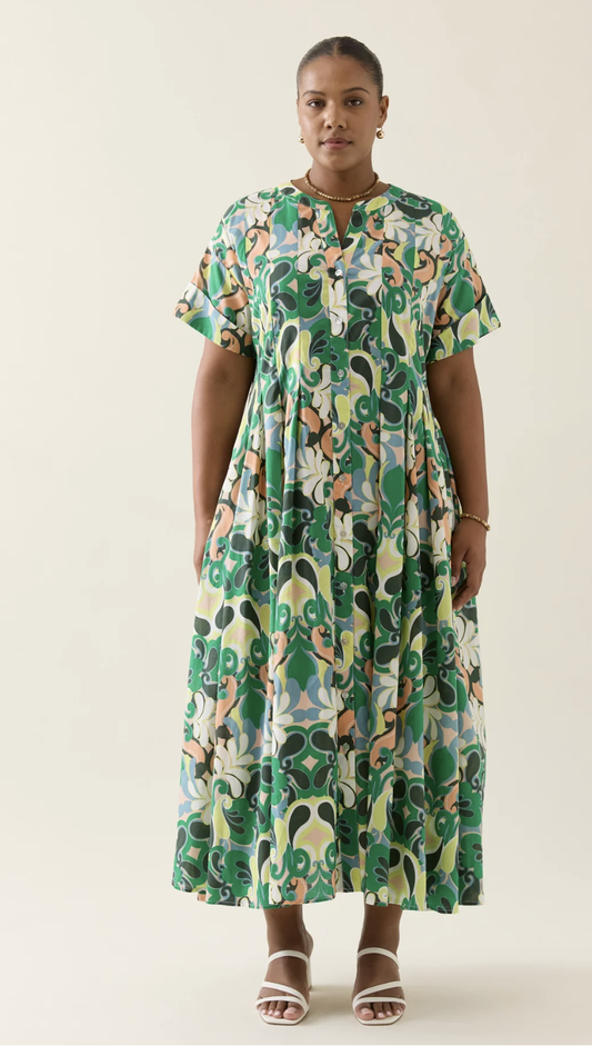 Aurora Pleat Maxi Dress
