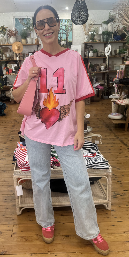 Pink 11 Tee