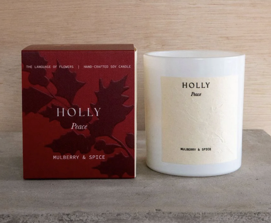 Holly Candle