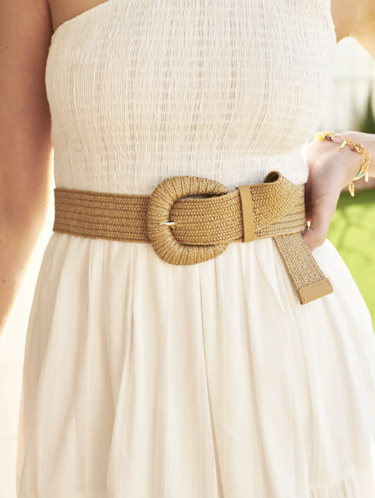 Eudice Point Buckle Straw Belt