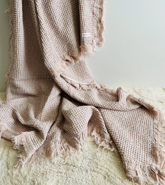 Rustic Waffle Throw