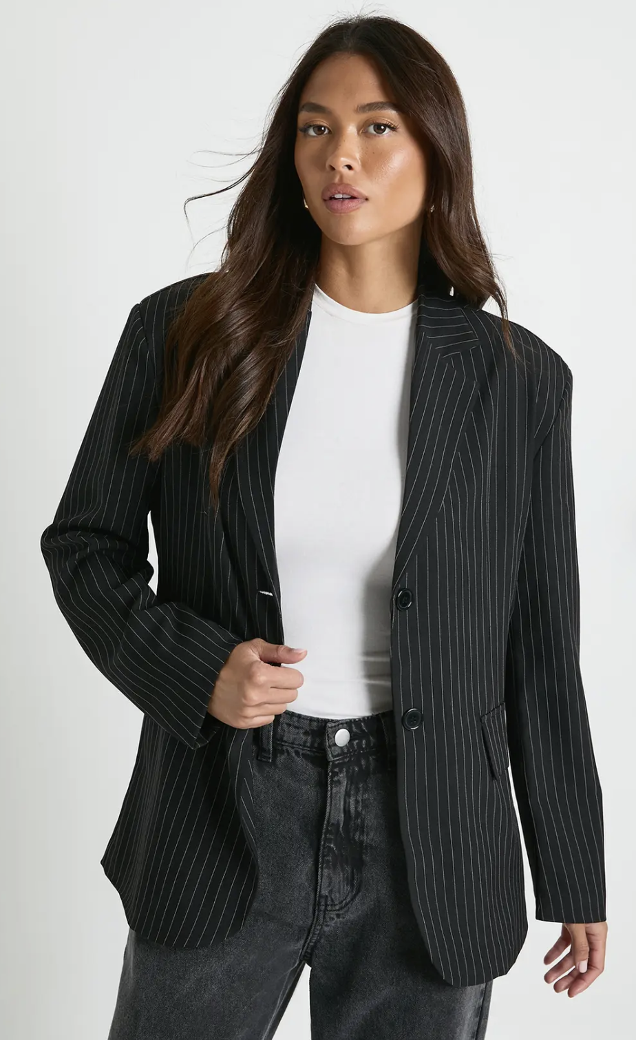 Pinstripe Blazer