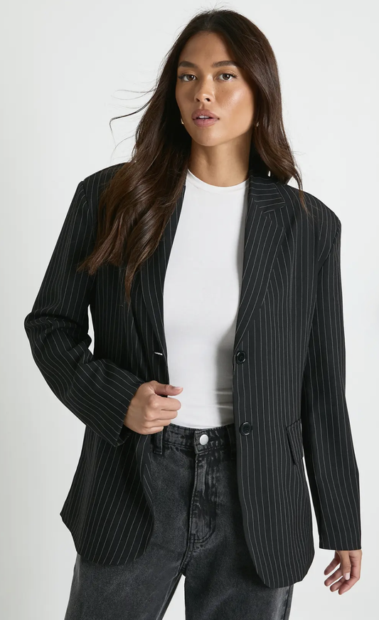 Pinstripe Blazer