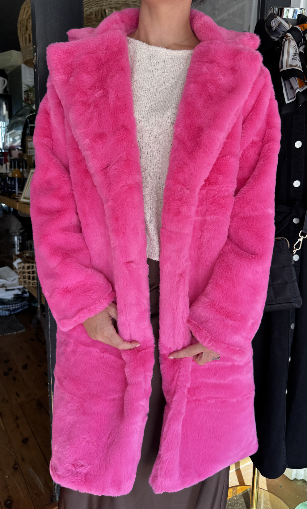 Faux Fur longline Coat