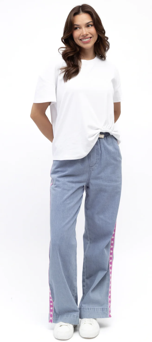 Pink Star Lane Denim Pant