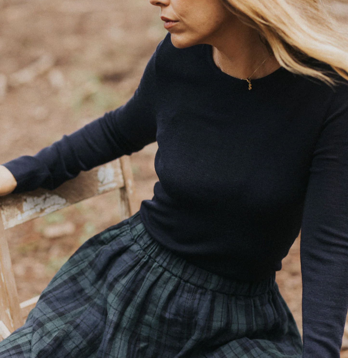 Navy Wool Knit Spencer
