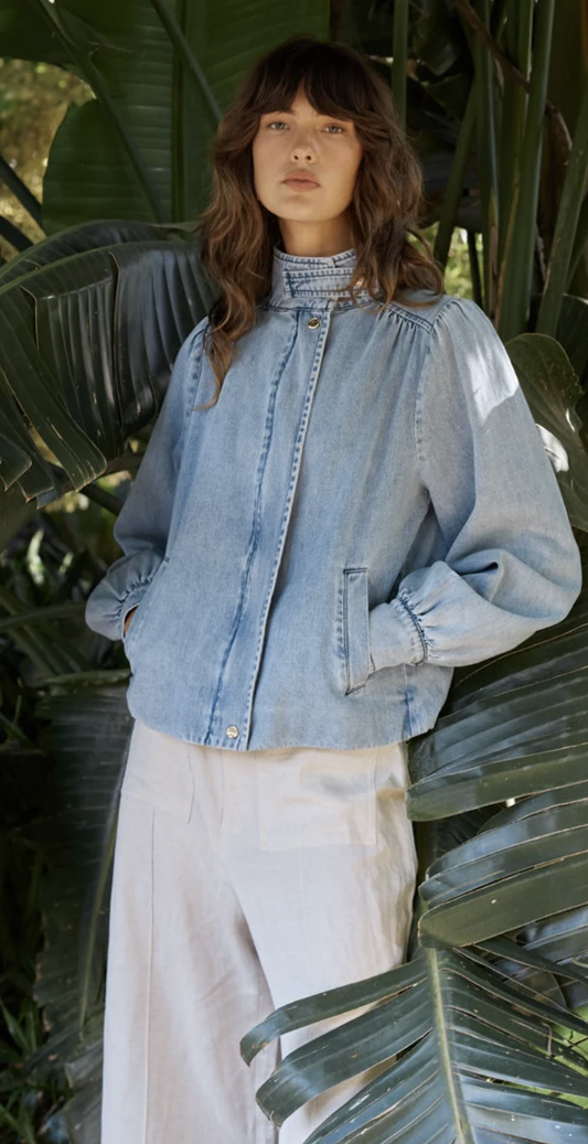 Lila Denim Bubble Jacket